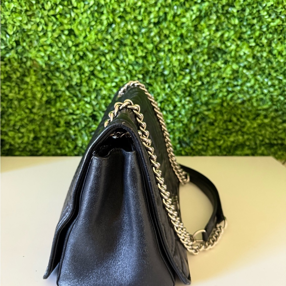 Jimmy Choo Helia Quilted Leather Shoulder Bag – Black/Silver - Picture 6 of 12
